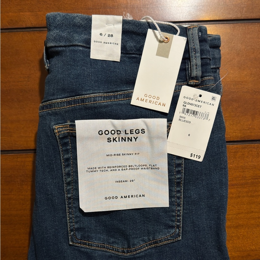 Good American Dark Blue Skinny Jeans NWT